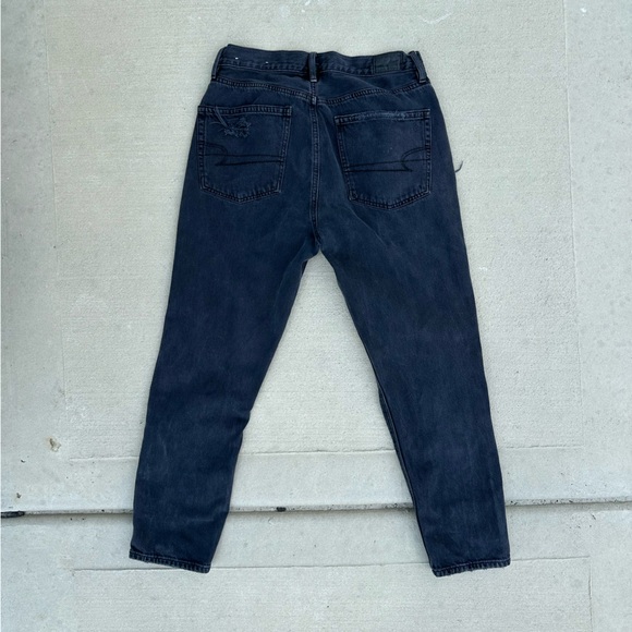 American Eagle 90s Slim Boyfriend Black Distressed Jeans Women’s Size 6 Regular - Picture 2 of 5